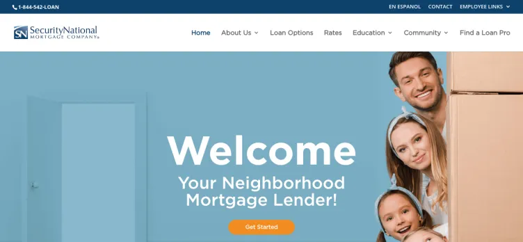 Screenshot SecurityNational Mortgage