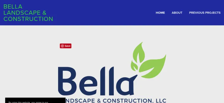 Screenshot Bella Landscape & Construction