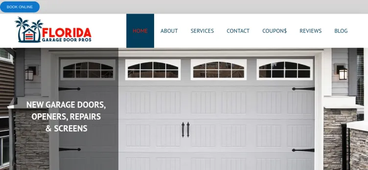 Screenshot Florida Garage Door Pros