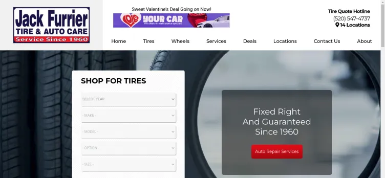 Screenshot Jack Furrier's Western Tire & Auto Care