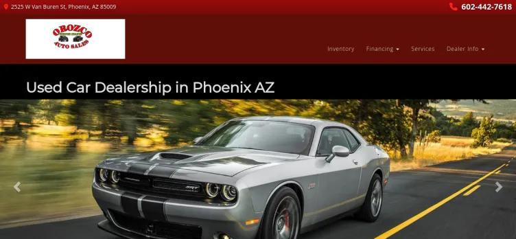 Screenshot Orozco Auto Sales