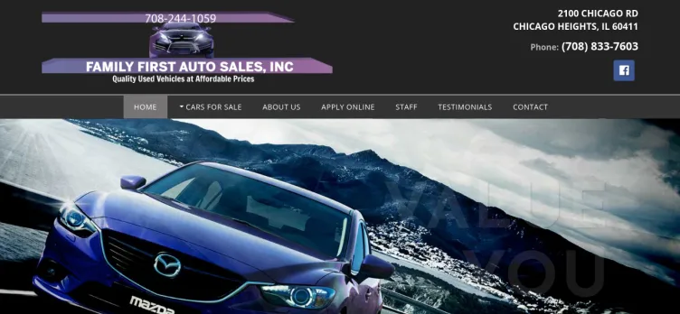 Screenshot Family First Auto Sales