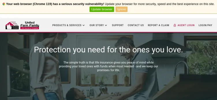 Screenshot United Farm Family Life Insurance Company