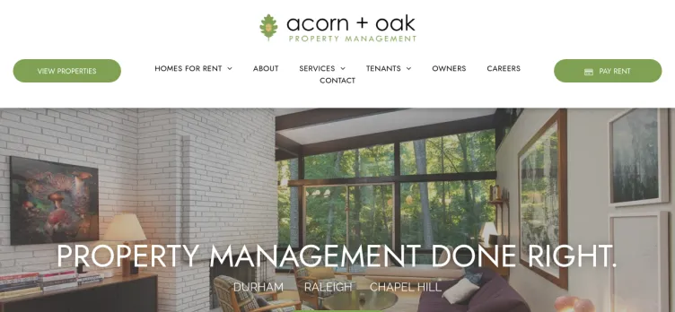 Screenshot Acorn + Oak Property Management