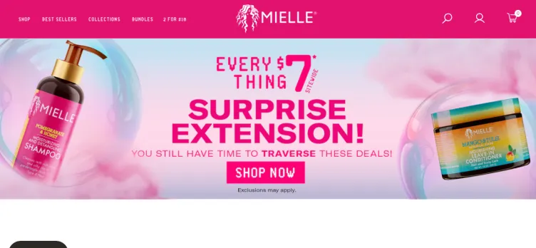 Screenshot Mielle Organics