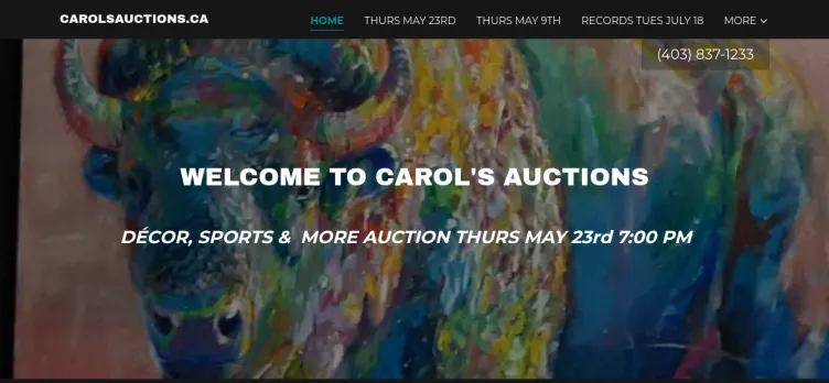Screenshot Carol's Auctions