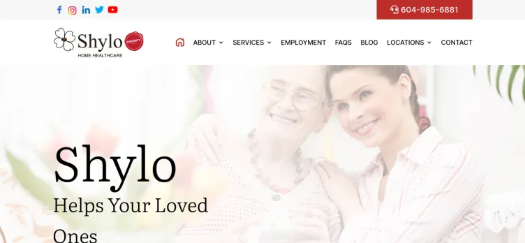 Screenshot Shylo Home Healthcare