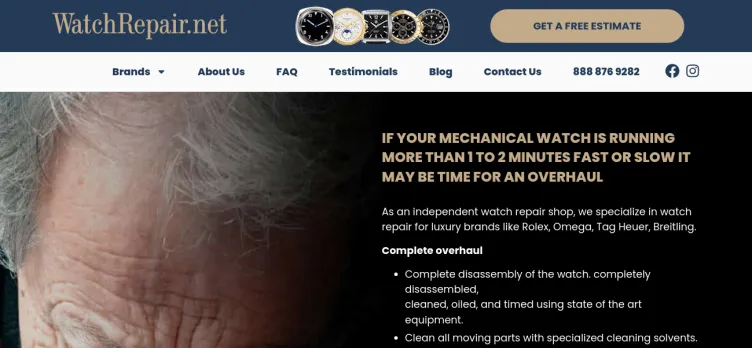 Screenshot WatchRepair.net