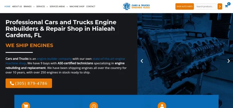 Screenshot Cars & Trucks Engines 4Less