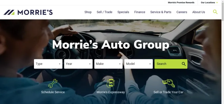 Screenshot Morrie's Automotive Group
