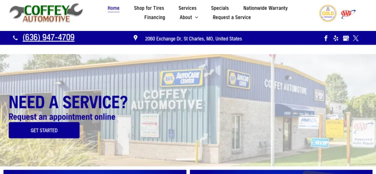 Screenshot Coffey Automotive