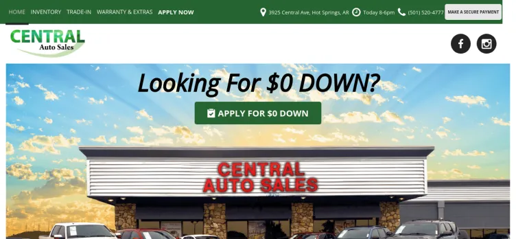 Screenshot Central Auto Sales