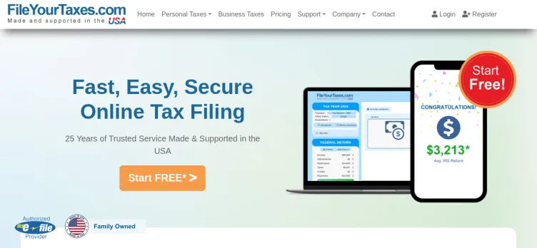 Screenshot FileYourTaxes.com