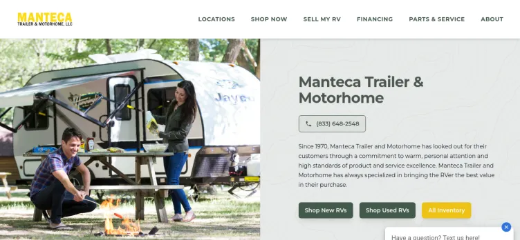 Screenshot Manteca Trailer & Motorhome