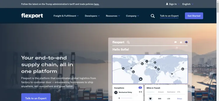 Screenshot Flexport