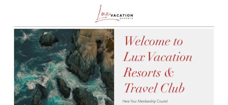 Screenshot Lux Vacation Resorts