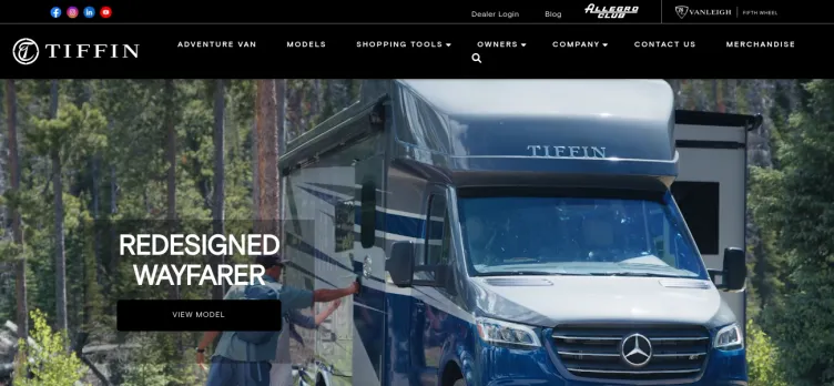 Screenshot Tiffin Motor Homes