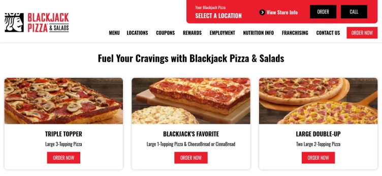 Screenshot Blackjack Pizza Corporate Office