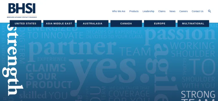 Screenshot Berkshire Hathaway Specialty Insurance