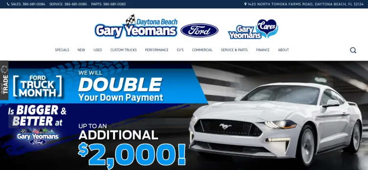 Screenshot Gary Yeomans Ford