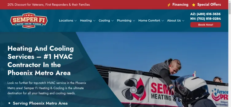 Screenshot Semper Fi Heating and Cooling