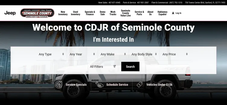 Screenshot Chrysler Dodge Jeep Ram Of Seminole County