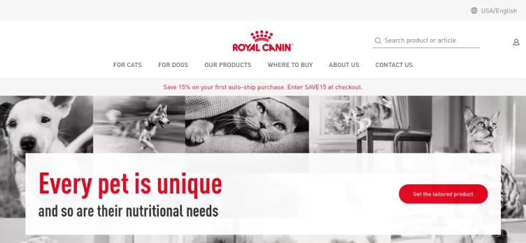 Screenshot Royal Canin U S A