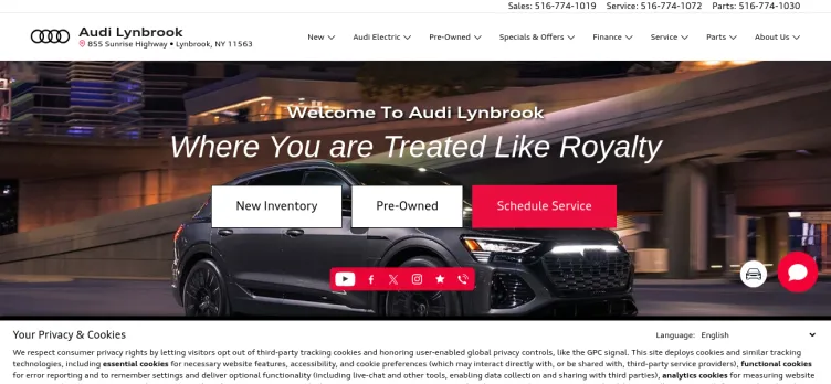 Screenshot Audi Lynbrook