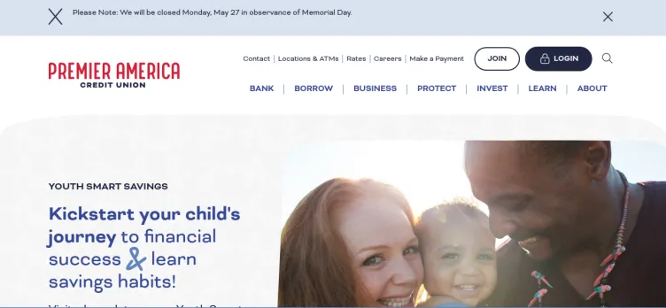 Screenshot Premier America Credit Union