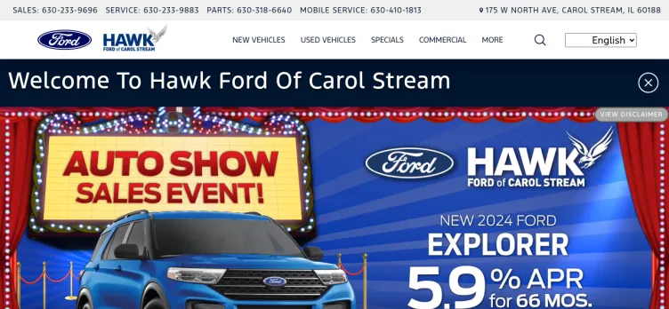 Screenshot Hawk Ford of Oak Lawn