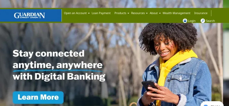 Screenshot Guardian Credit Union