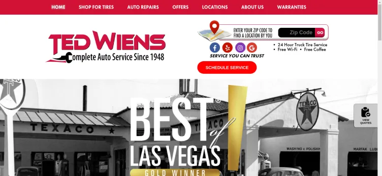 Screenshot Ted Wiens Complete Auto Service