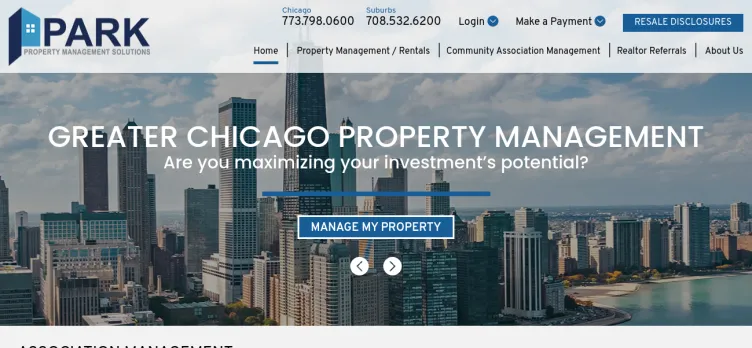 Screenshot Park Property Management Solutions