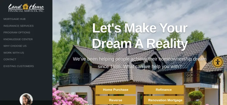 Screenshot Land Home Financial Services