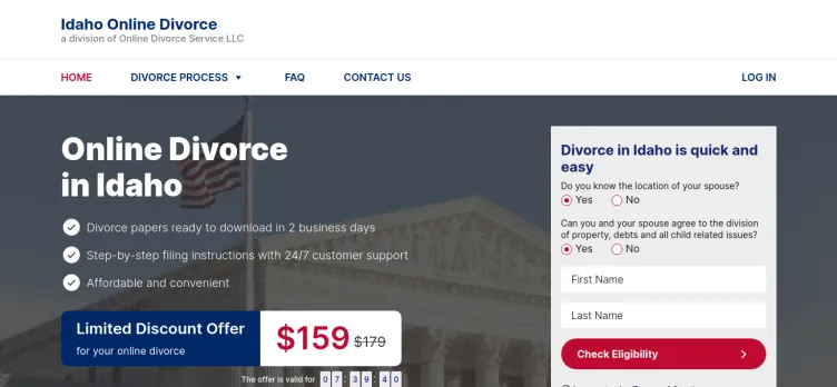 Screenshot Texas Online Divorce