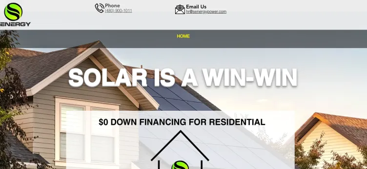 Screenshot Senergy Solar