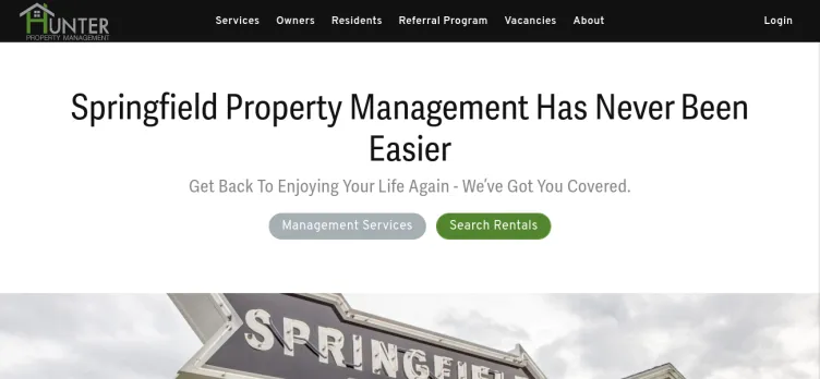 Screenshot Hunter Property Management