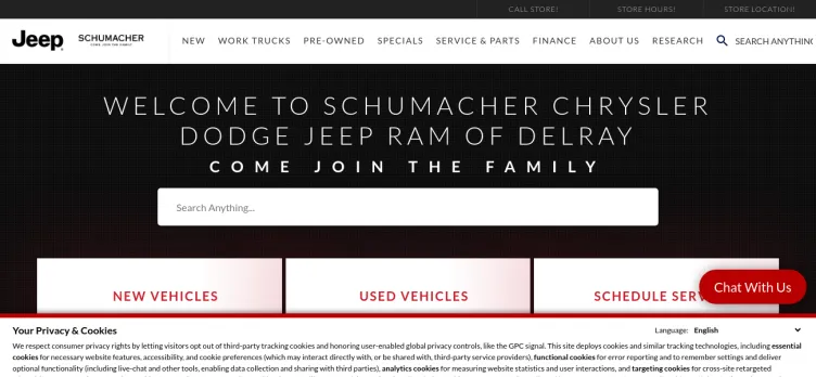 Screenshot Schumacher Automotive Delray