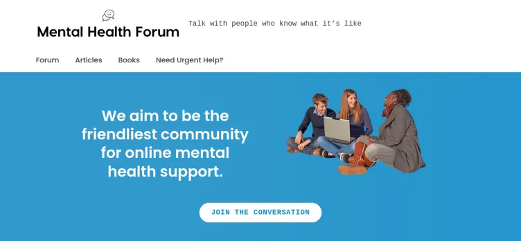Screenshot Mental Health Forum