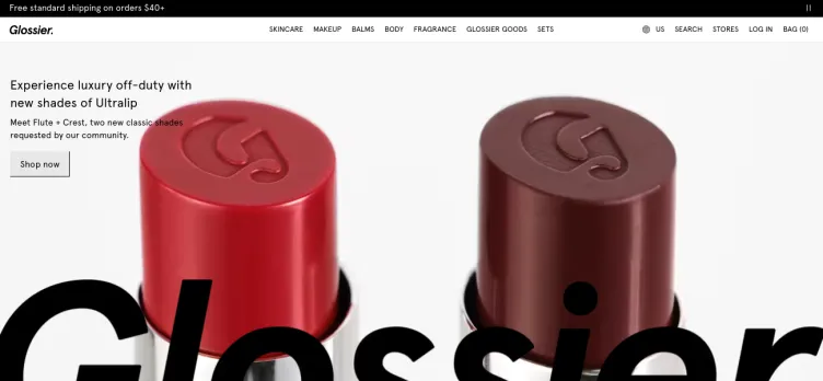 Screenshot Glossier