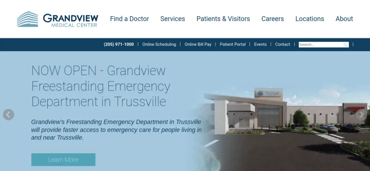Screenshot Grandview Medical Center