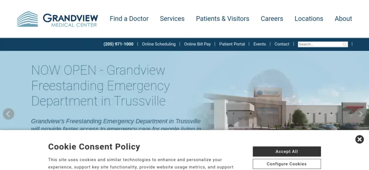 Screenshot Grandview Medical Center