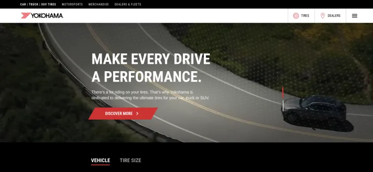 Screenshot Yokohama Tire Corporation