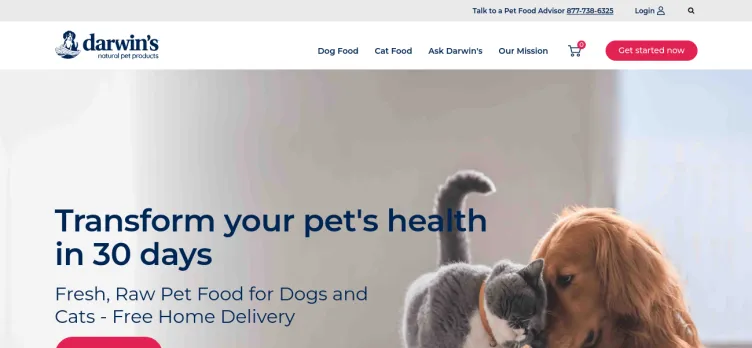 Screenshot Darwins Natural Pet Products