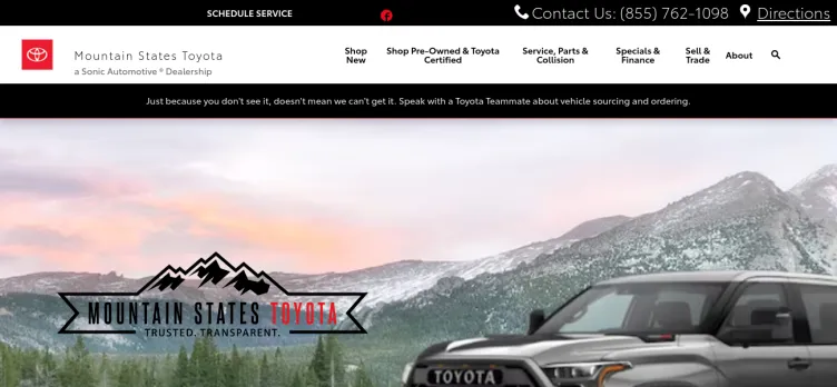Screenshot Mountain States Toyota