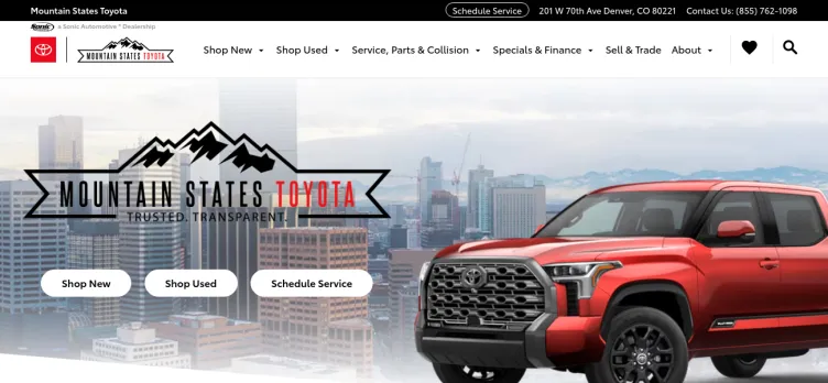 Screenshot Mountain States Toyota