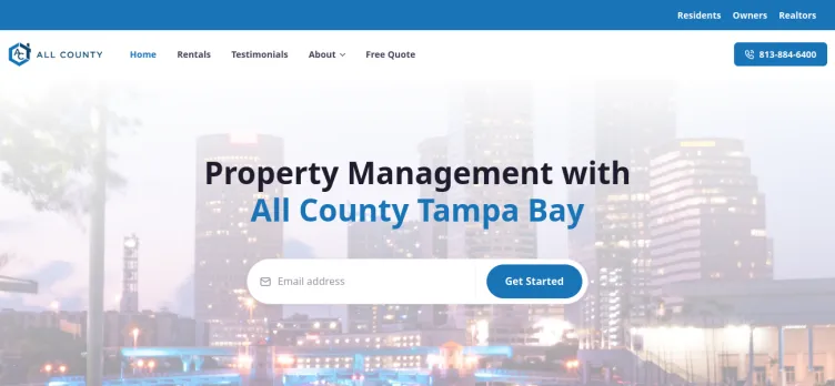 Screenshot All County Tampa Bay Property Management