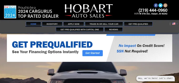 Screenshot Hobart Auto Sales