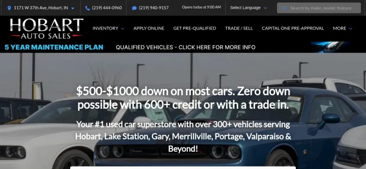 Screenshot Hobart Auto Sales