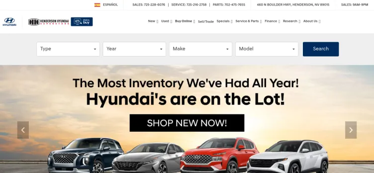 Screenshot Henderson Hyundai Superstore